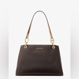 Trisha Large Logo Shoulder Bag